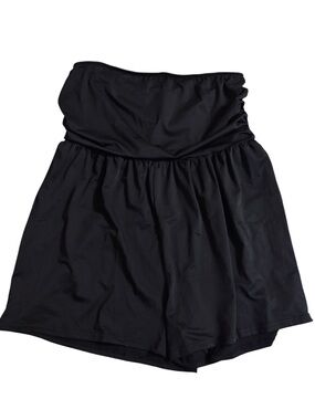Black Strapless Romper Shorts 1XL